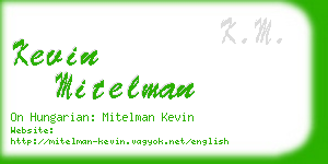 kevin mitelman business card